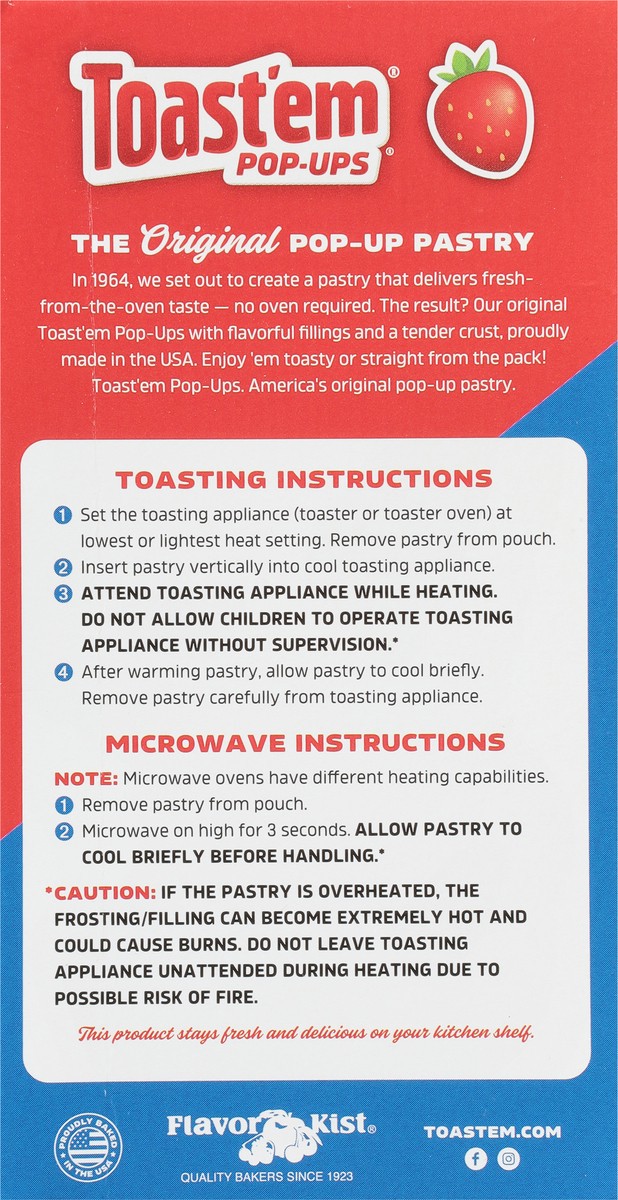 slide 4 of 13, Toast'em Pop-ups Strawberry Toaster Pastries 6 ea, 6 ct; 11 oz