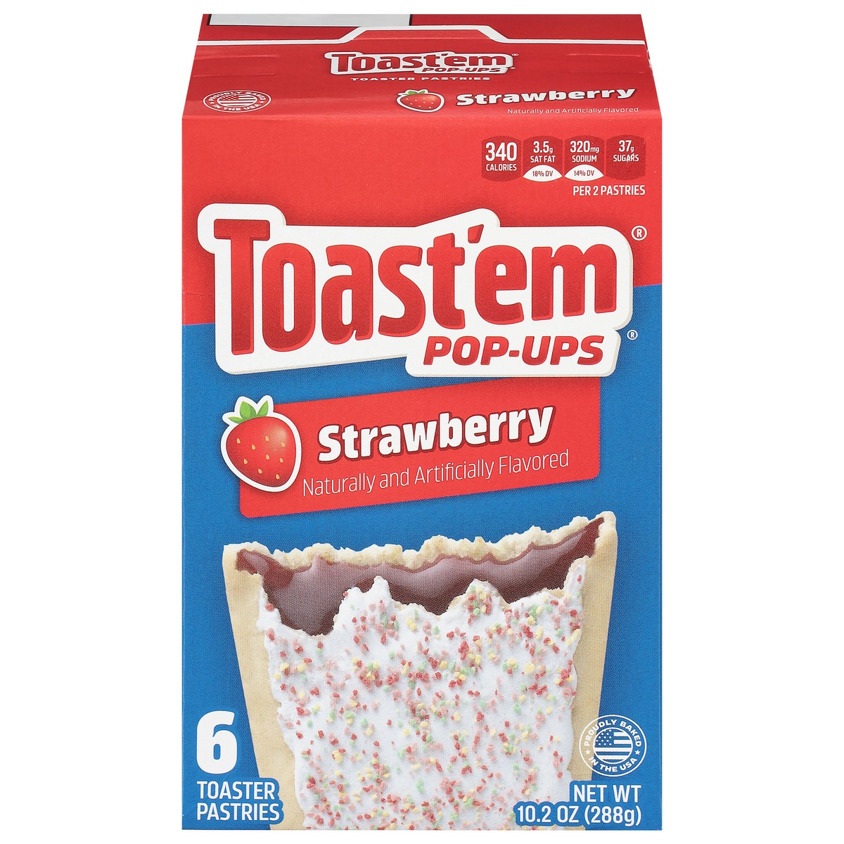 slide 5 of 13, Toast'em Pop-ups Strawberry Toaster Pastries 6 ea, 6 ct; 11 oz