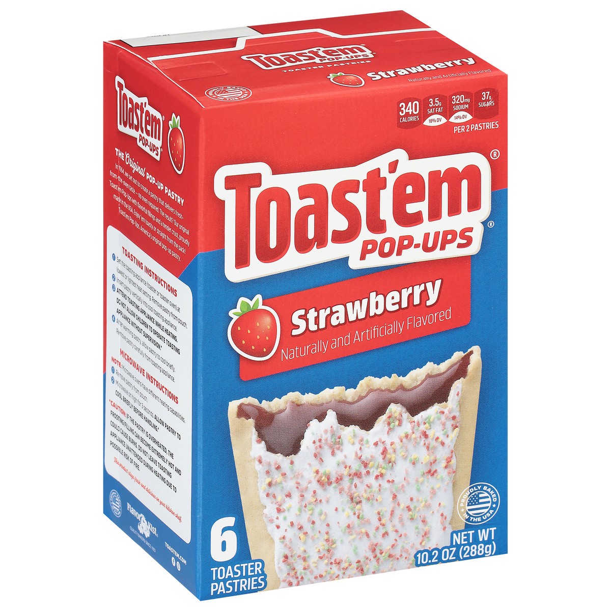 slide 6 of 13, Toast'em Pop-ups Strawberry Toaster Pastries 6 ea, 6 ct; 11 oz