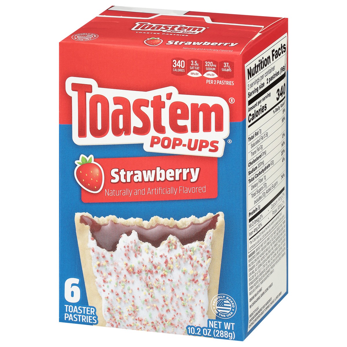 slide 9 of 13, Toast'em Pop-ups Strawberry Toaster Pastries 6 ea, 6 ct; 11 oz