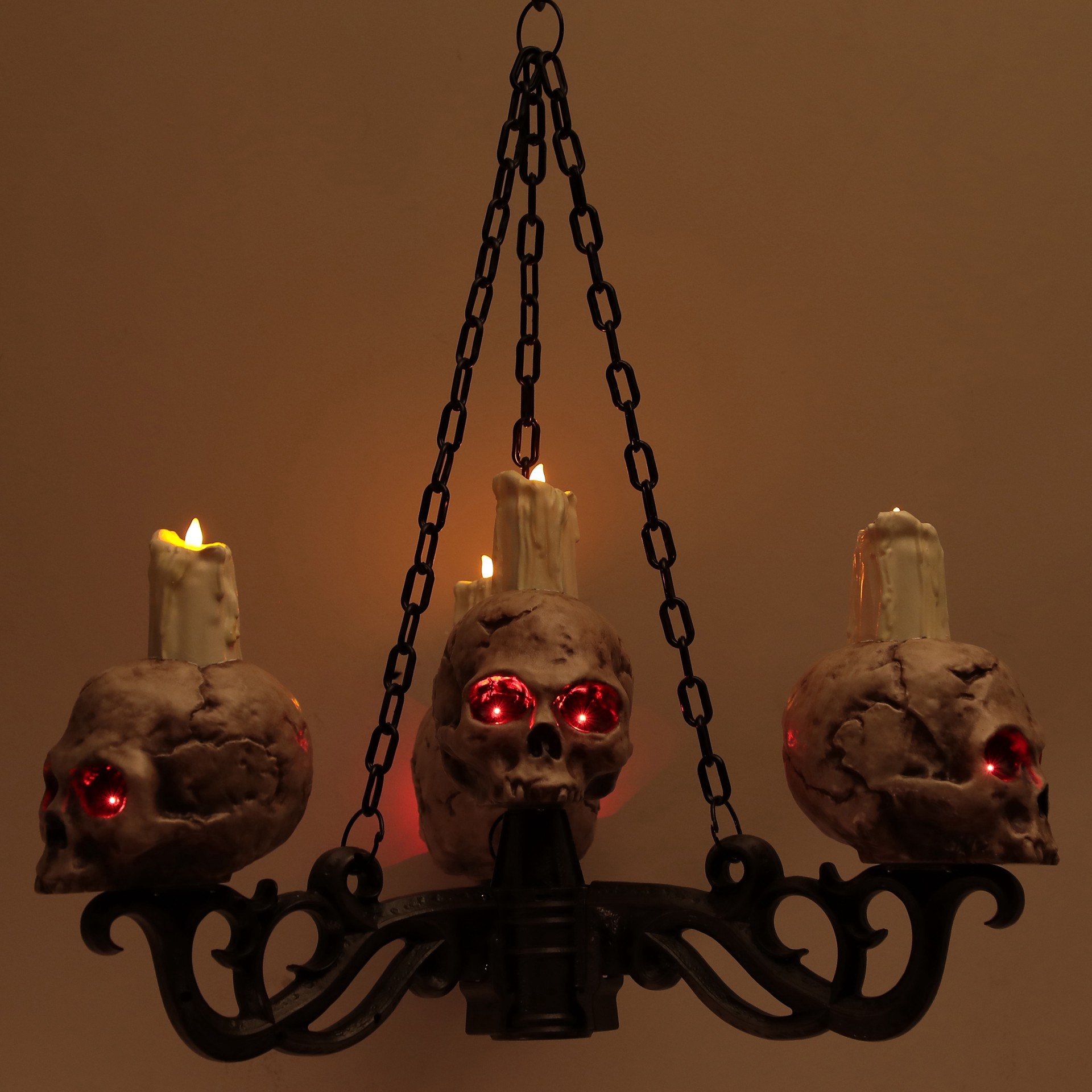 slide 6 of 7, 3-In-1 Lighted Skull Candelabra By Ashland, 5 ft