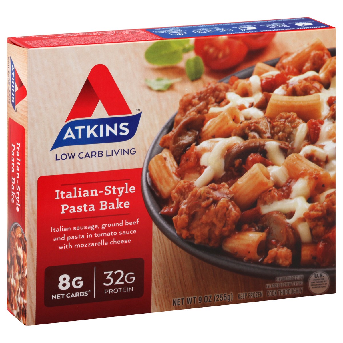 slide 6 of 13, Atkins Pasta, 9 oz