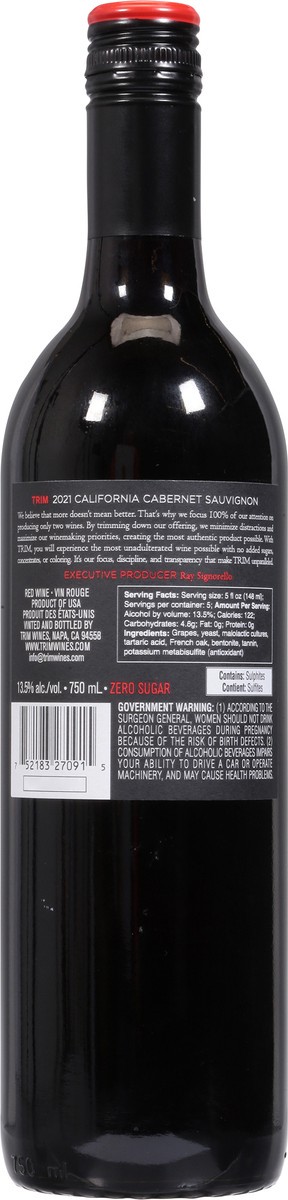 slide 2 of 9, Trim Cabernet Sauvignon, 750 ml