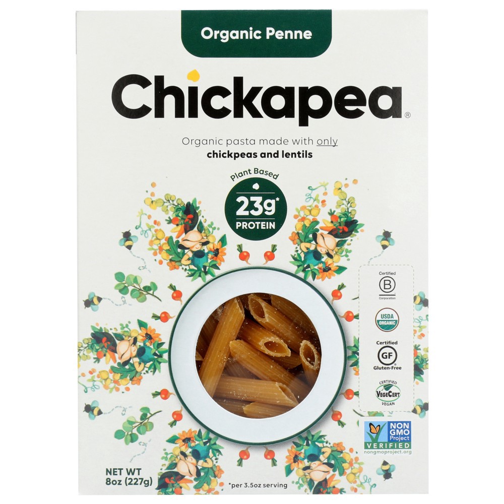 slide 1 of 1, Chickapea Chickpea & Lentil Penne Pasta, 8 oz