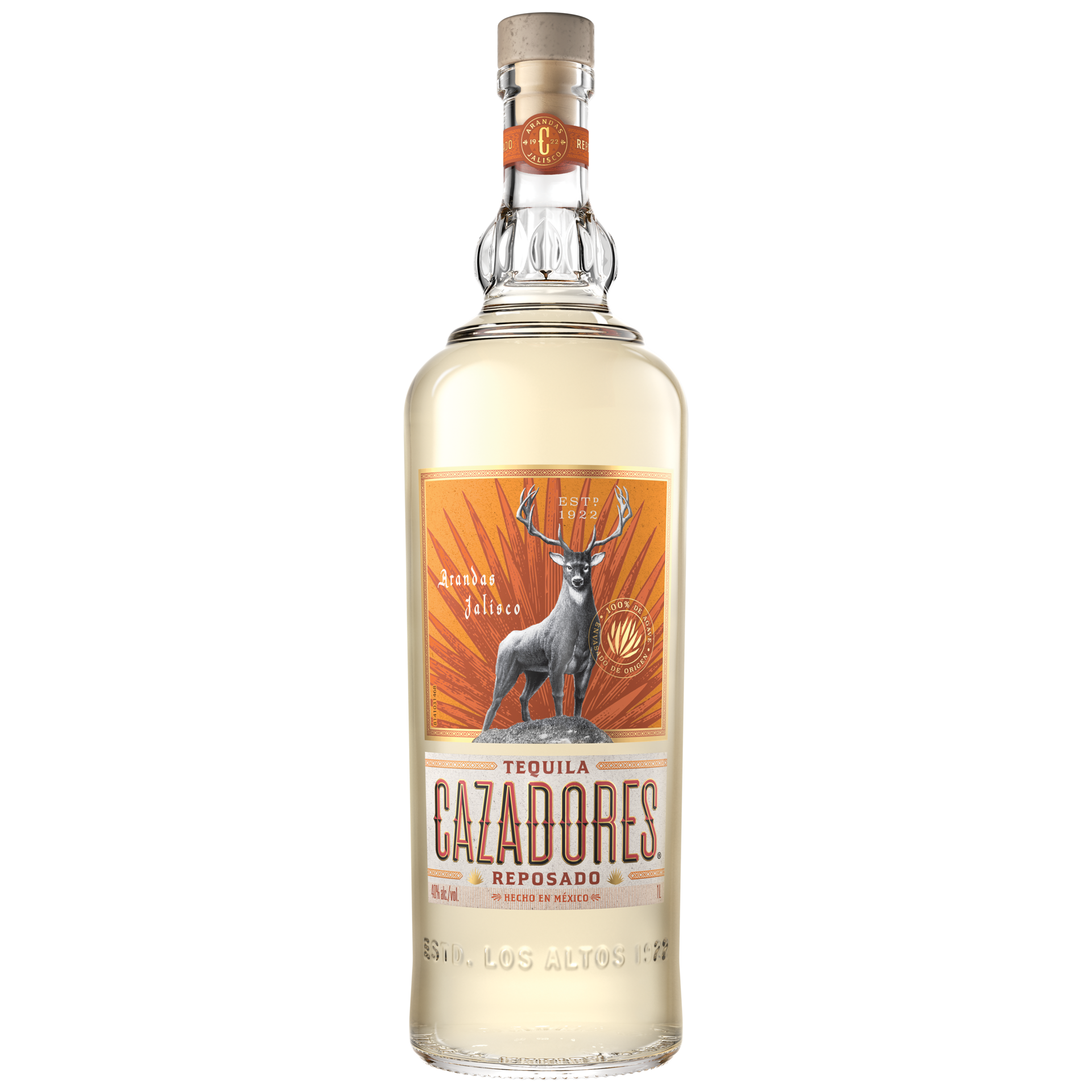 slide 2 of 5, Cazadores Tequila Cazadores Reposado 40% 100Cl/1L, 1 l