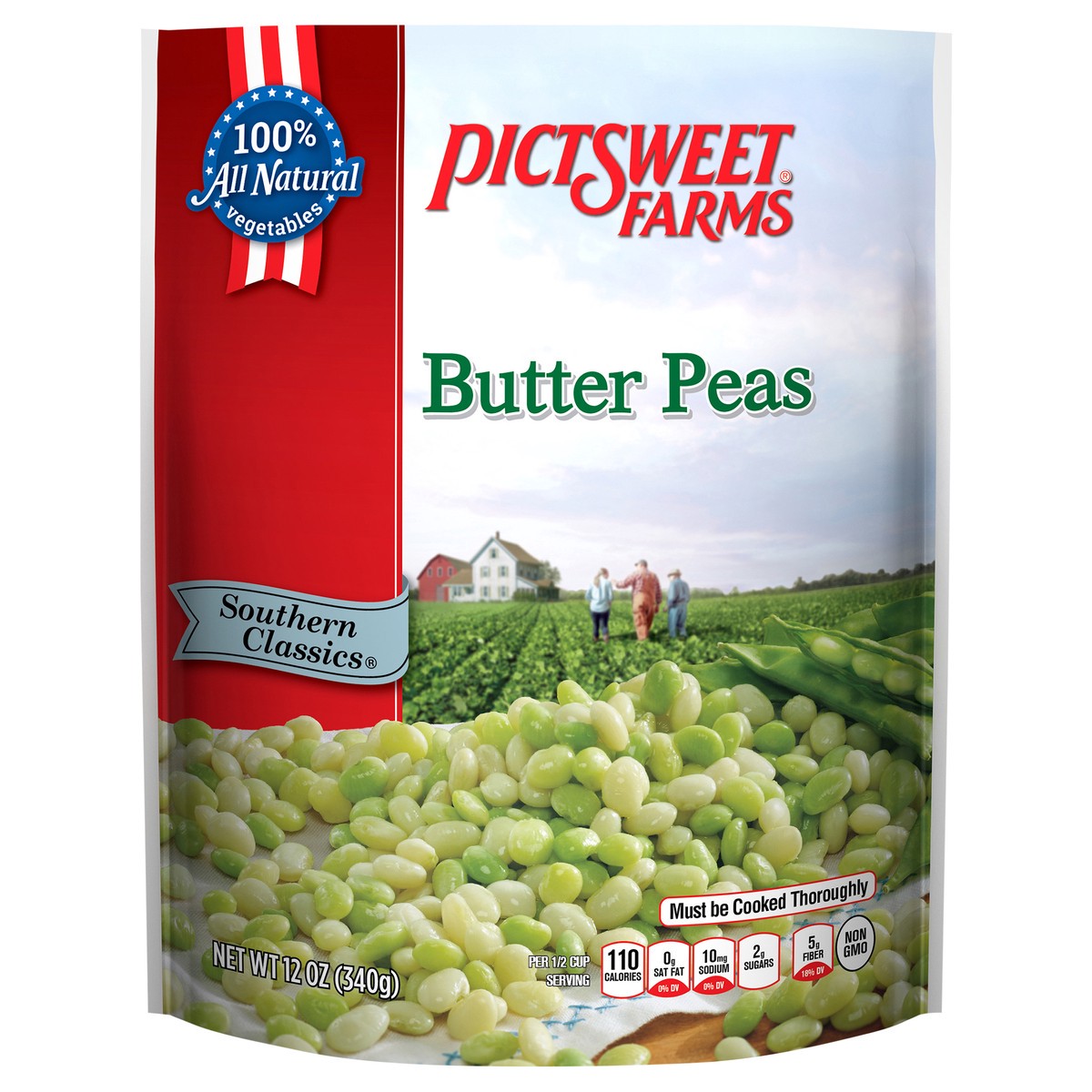 slide 1 of 3, Pictsweet Butter Peas, 12 oz