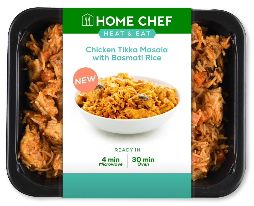 slide 1 of 1, Home Chef Heat & Eat Chicken Tikka Masala With Basmati Rice, 12 oz