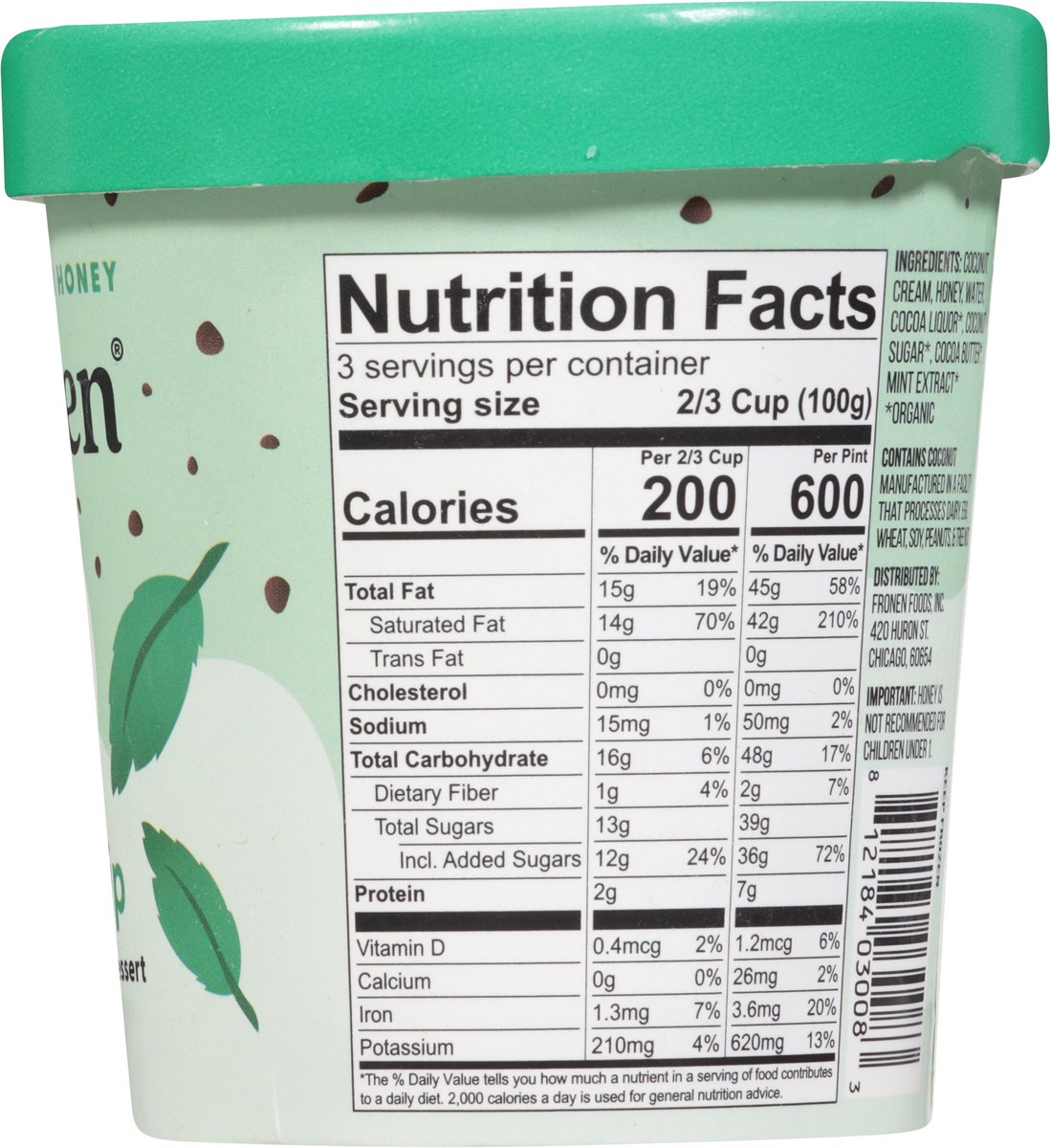 slide 3 of 13, Frönen Dairy Free Mint Chip Frozen Dessert 1 pt, 1 ct