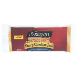 Sargento Block Sharp Cheddar-Jack Natural Cheese, 8 oz.