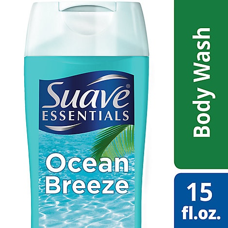 slide 1 of 1, Suave Essentials Body Wash Ocean Breeze, 15 fl oz