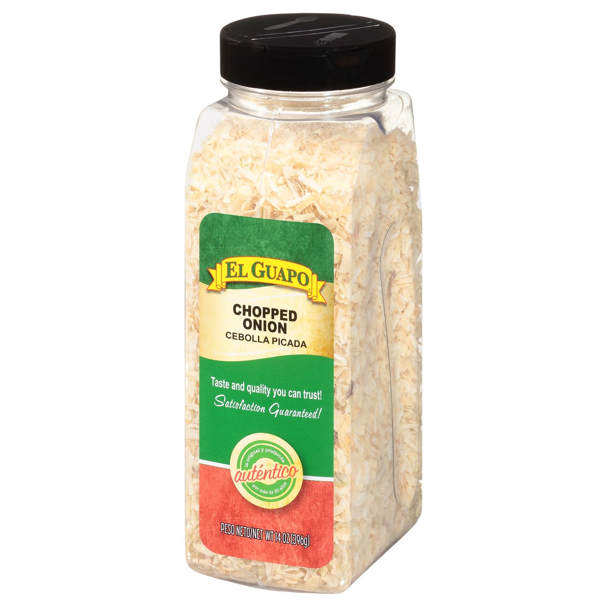 slide 3 of 11, El Guapo Chopped Onion 14 oz. Shaker, 14 oz