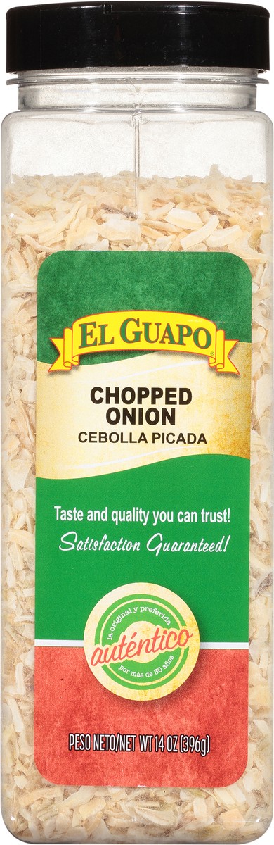 slide 11 of 11, El Guapo Chopped Onion 14 oz. Shaker, 14 oz