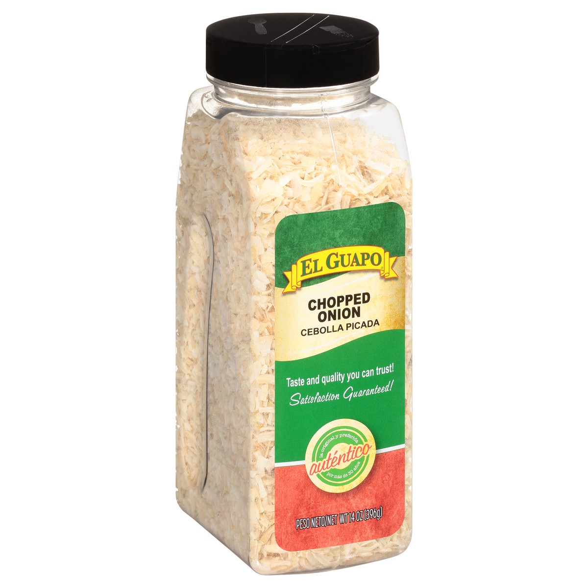 slide 5 of 11, El Guapo Chopped Onion 14 oz. Shaker, 14 oz