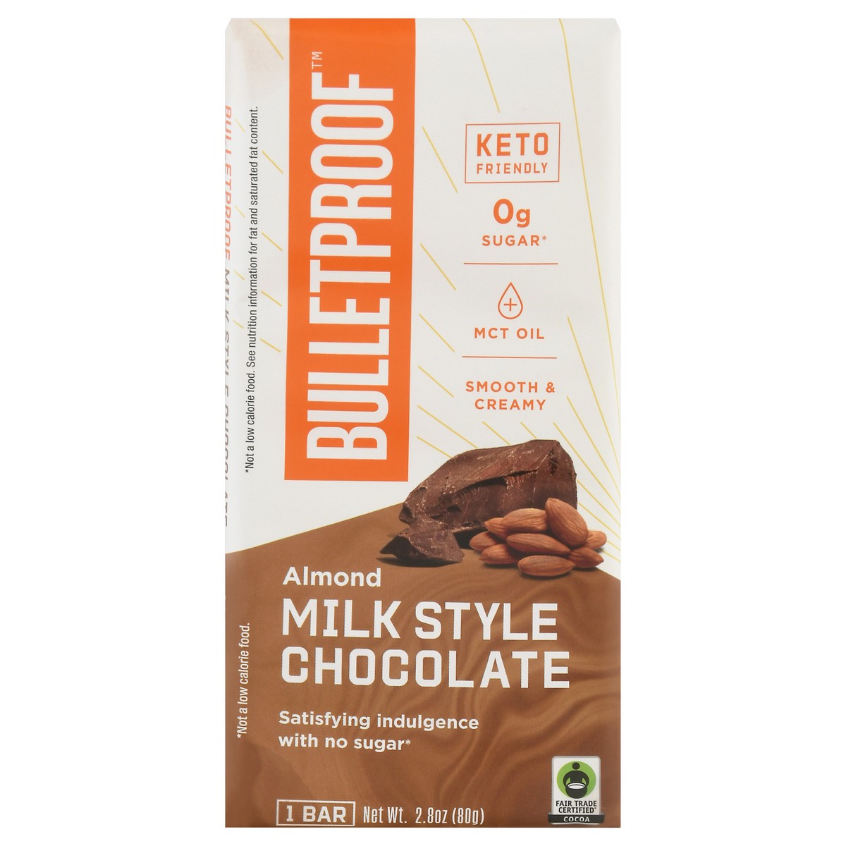 slide 1 of 9, Bulletproof Bar Milk Choc Almond, 2.8 oz