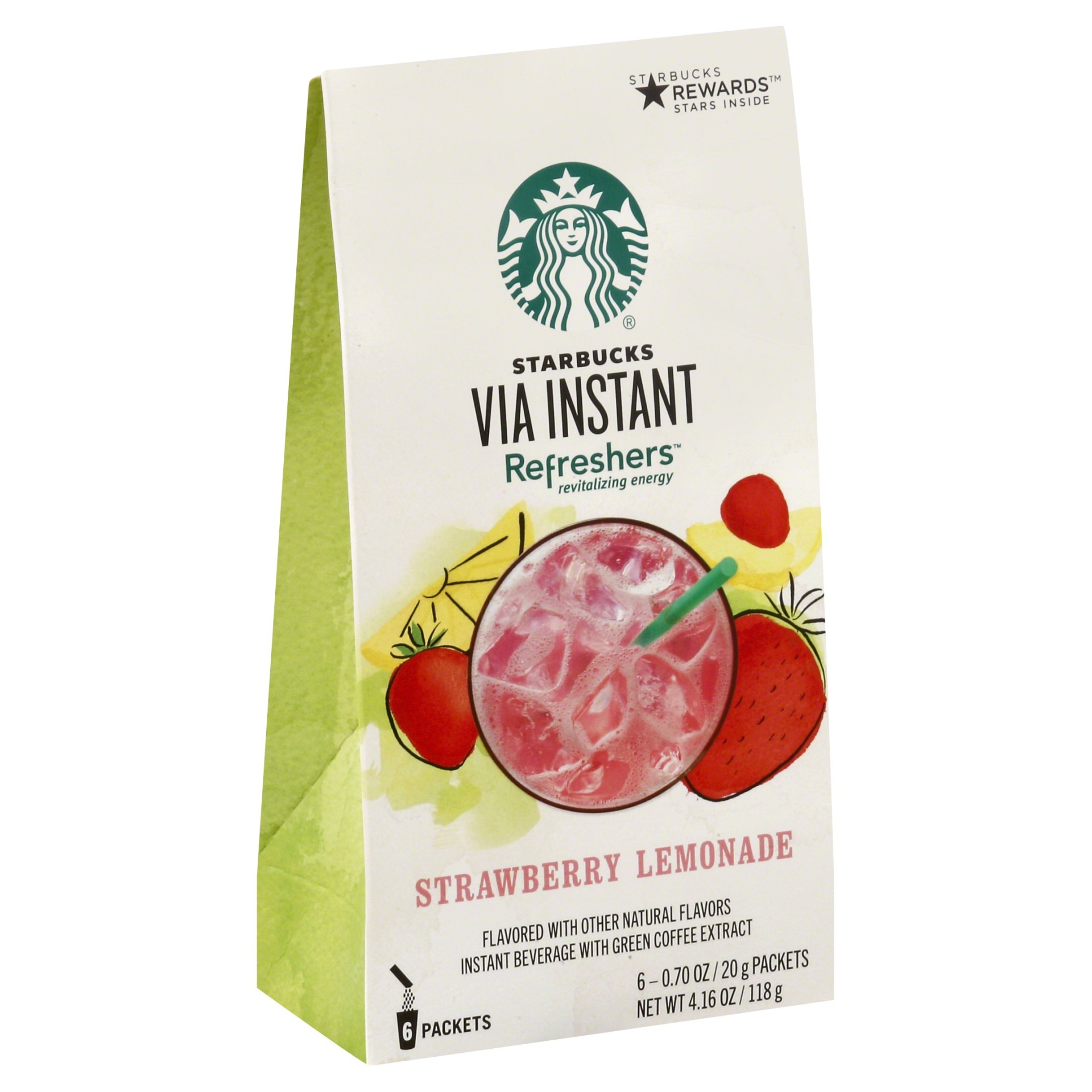 slide 1 of 8, Starbucks Via Refreshers Strawberry Lemonade, 6 ct