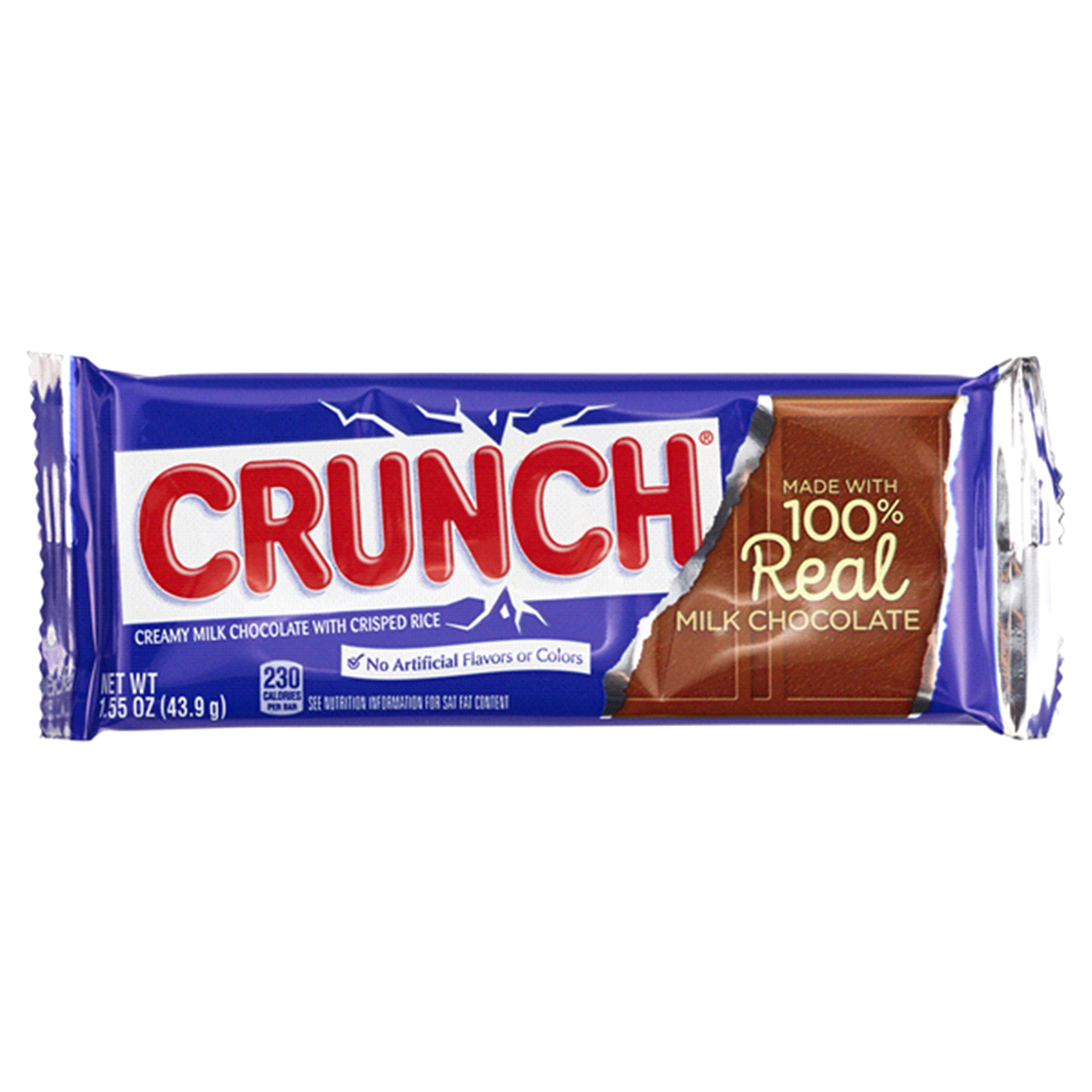 slide 1 of 1, Crunch Milk Chocolate Crisped Rice Candy Bar, 1.55 oz
