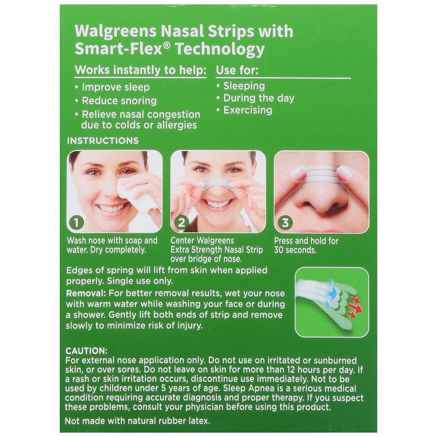 slide 3 of 5, Walgreens Extra Strength Nasal Strips One Size, 26 ct