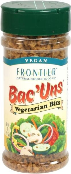 slide 1 of 1, Frontier Bac'Uns Vegetarian Bits, 2.47 oz