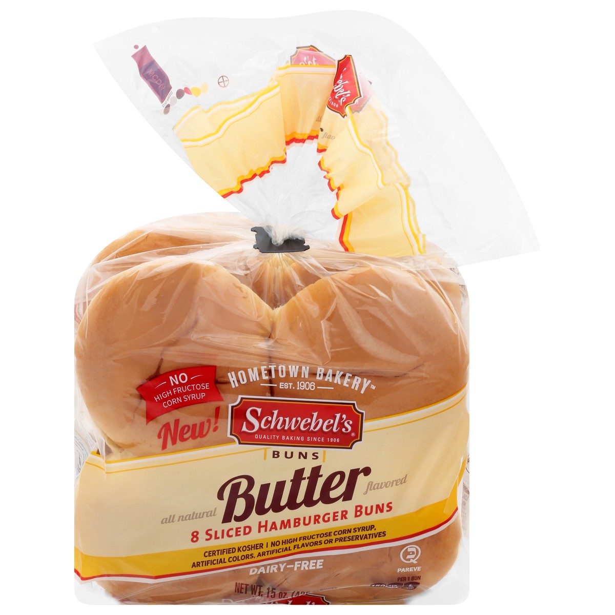 slide 1 of 14, Schwebel's Butter Hamburger Buns 8 Each, 8 ct