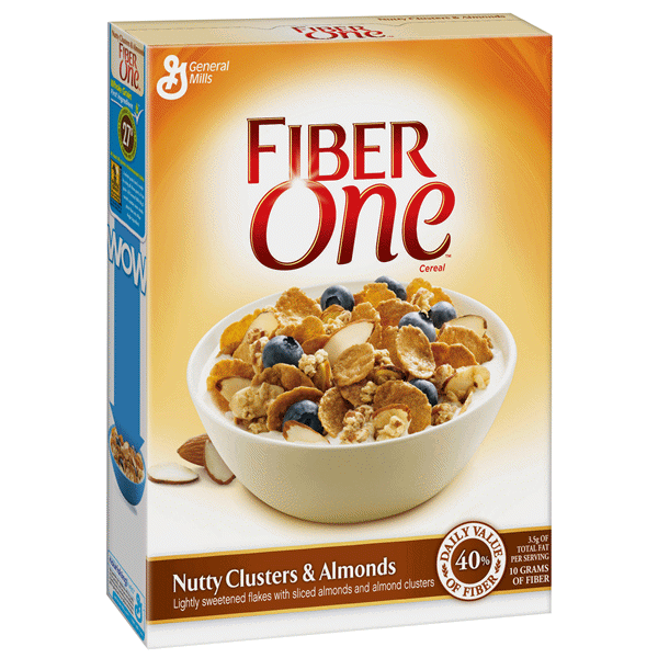 slide 1 of 6, Fiber One General Mills Fiber One Nutty Clusters & Almonds Cereal, 16.1 oz