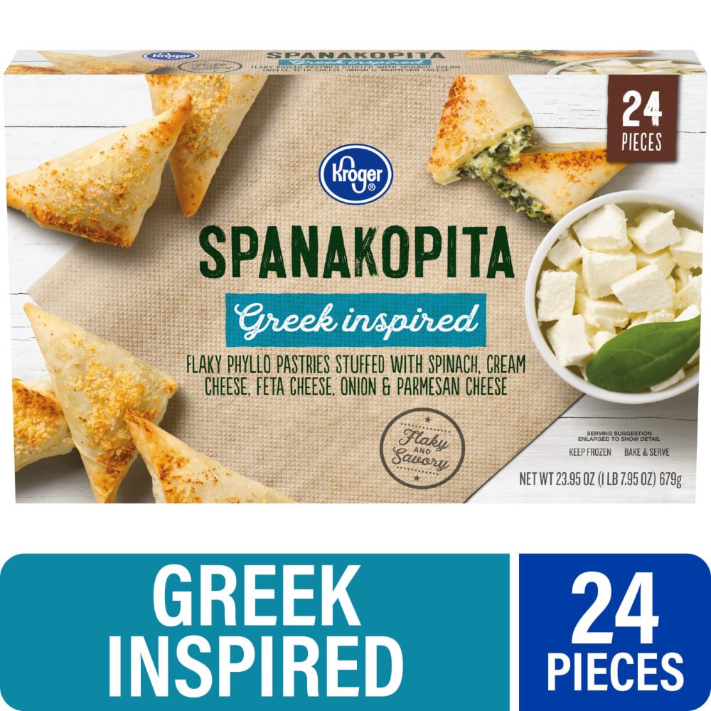 slide 1 of 3, Kroger Spanakopita, 23.95 oz