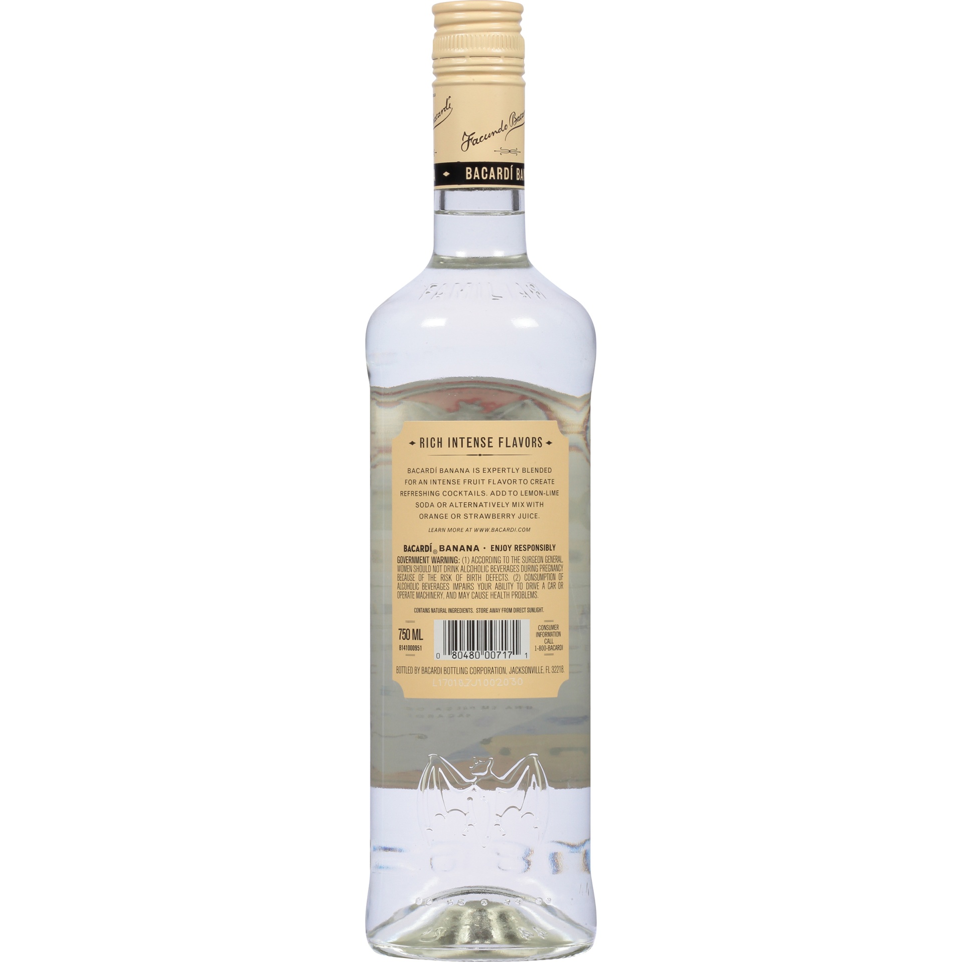 slide 4 of 4, Bacardi Banana Rum, 750 ml