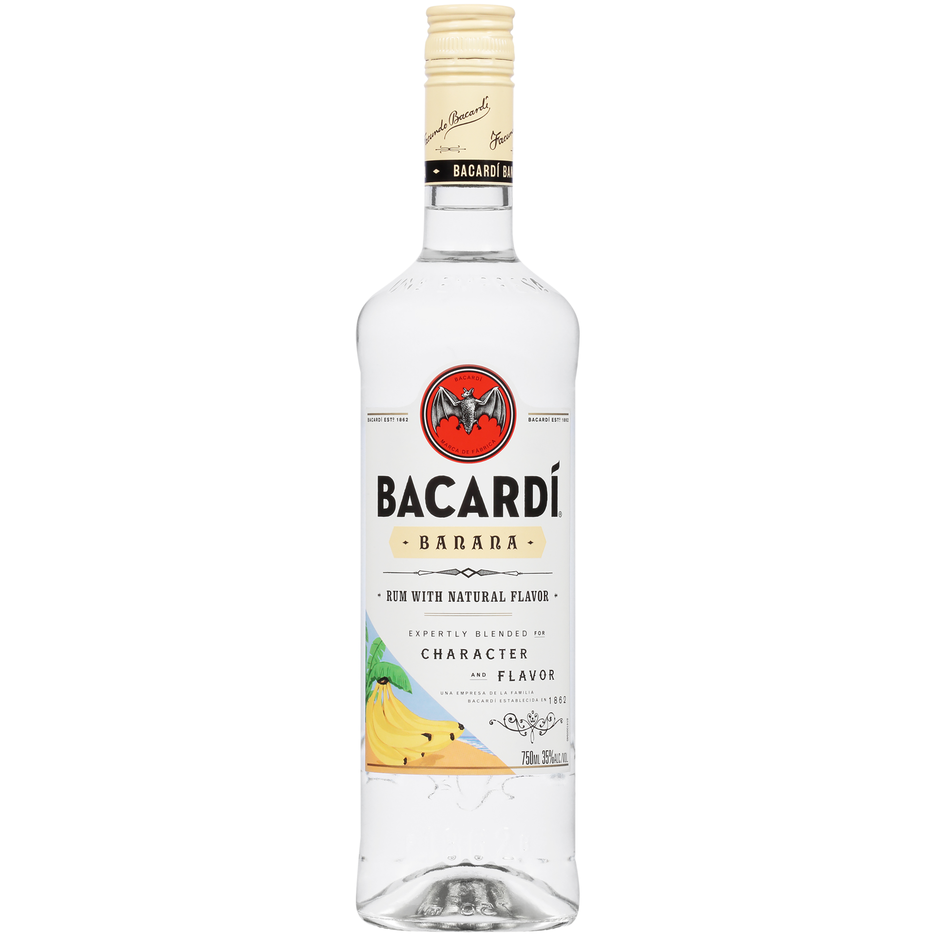 slide 1 of 4, Bacardí Bacardi Banana Flavored Rum 35% 75Cl/750Ml, 750 ml