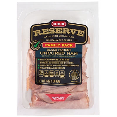 slide 1 of 1, H-E-B Reserve Black Forest Ham, 16 oz