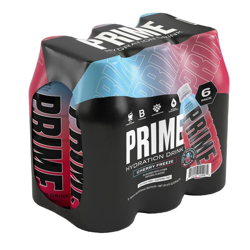 slide 3 of 6, Prime Hydration Cherry Freeze 6 Pack 16.9Oz, 6 ct