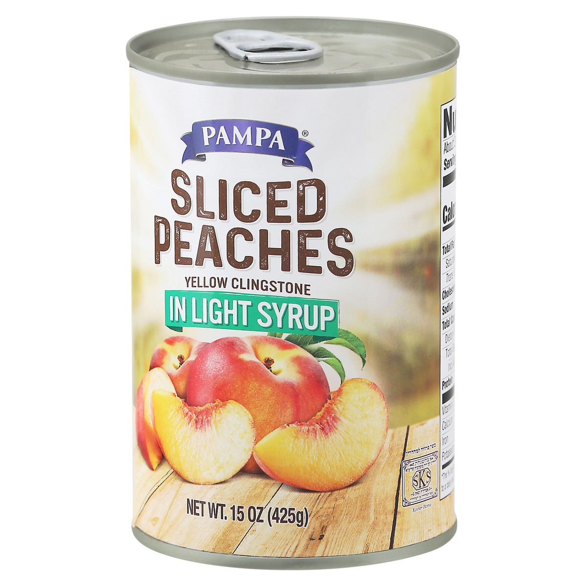 slide 3 of 9, Pampa Sliced Peaches, 15 oz
