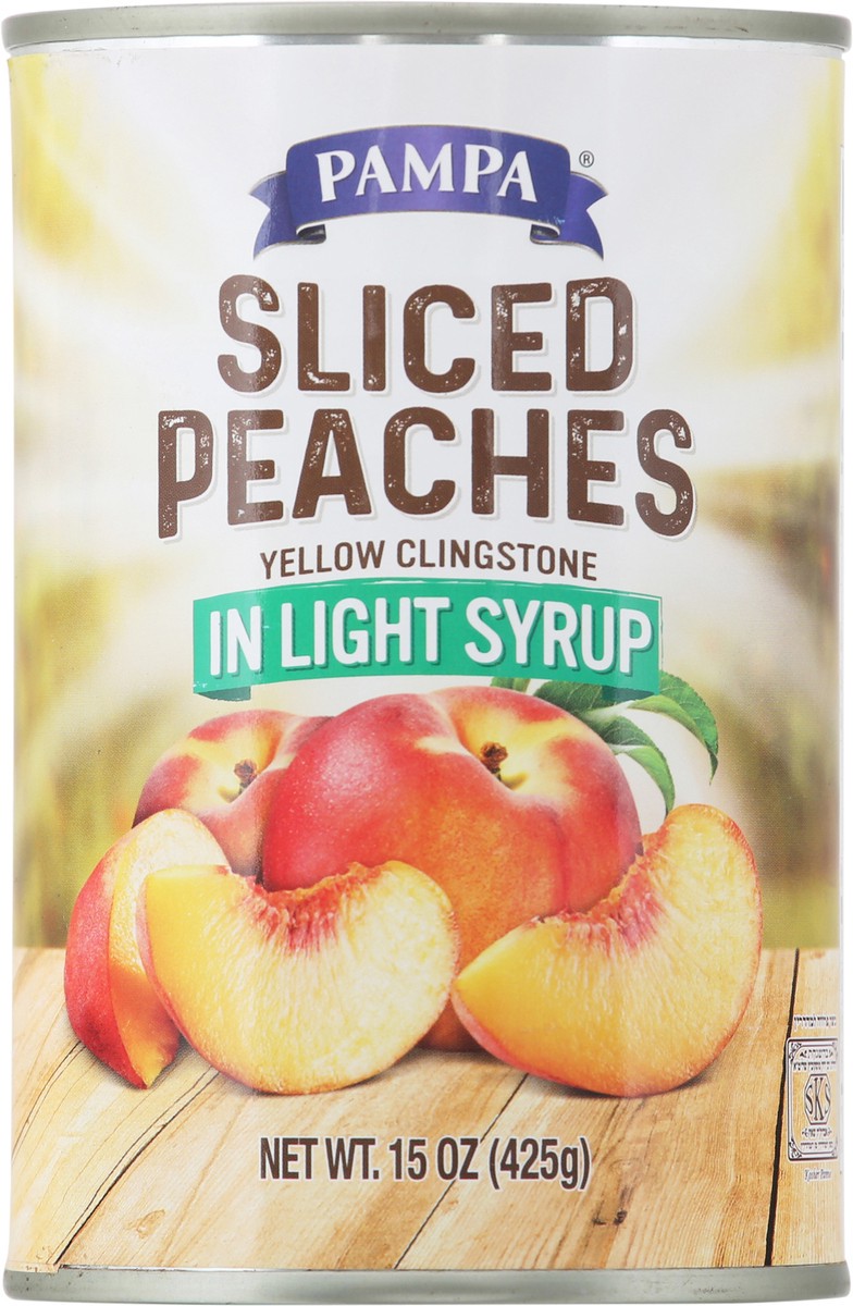 slide 6 of 9, Pampa Sliced Peaches, 15 oz