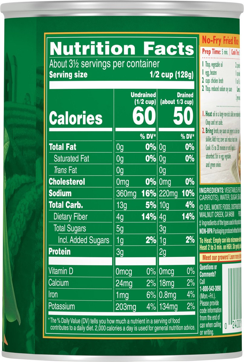 slide 7 of 11, Del Monte Harvest Selects Peas & Carrots 14.5 oz Can, 14.5 oz