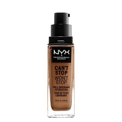 slide 1 of 1, Nyx Professional Makeup Can'T Stop Won'T Stop Full Coverage Foundation, Mahogany, 1 oz