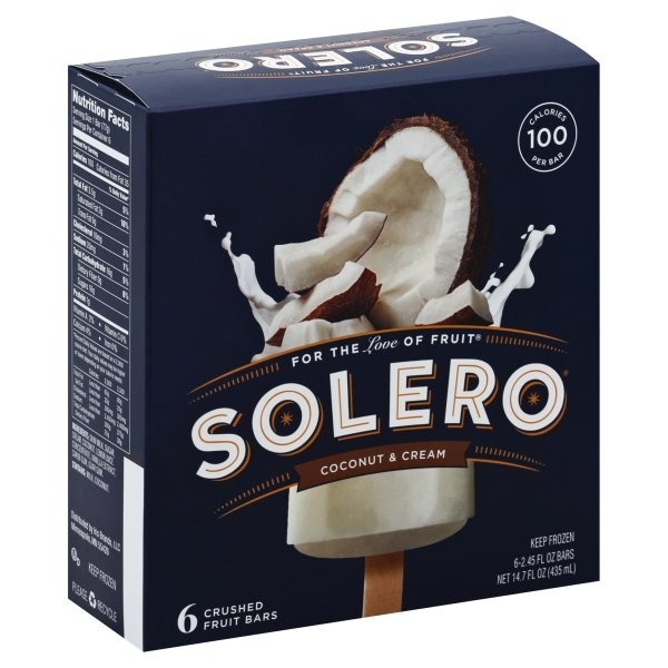 slide 1 of 1, Solero Coconut With Cream Fruit Bars  Bars, 16.5 fl oz