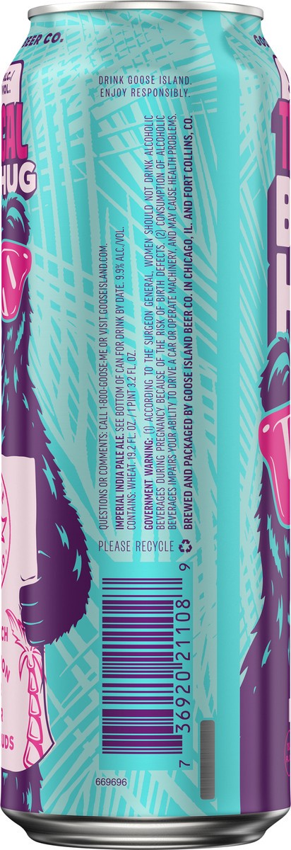 slide 3 of 7, Goose Island Beer Co. Tropical Beer Hug Imperial IPA 19.2 fl oz Can, 19.2 fl oz
