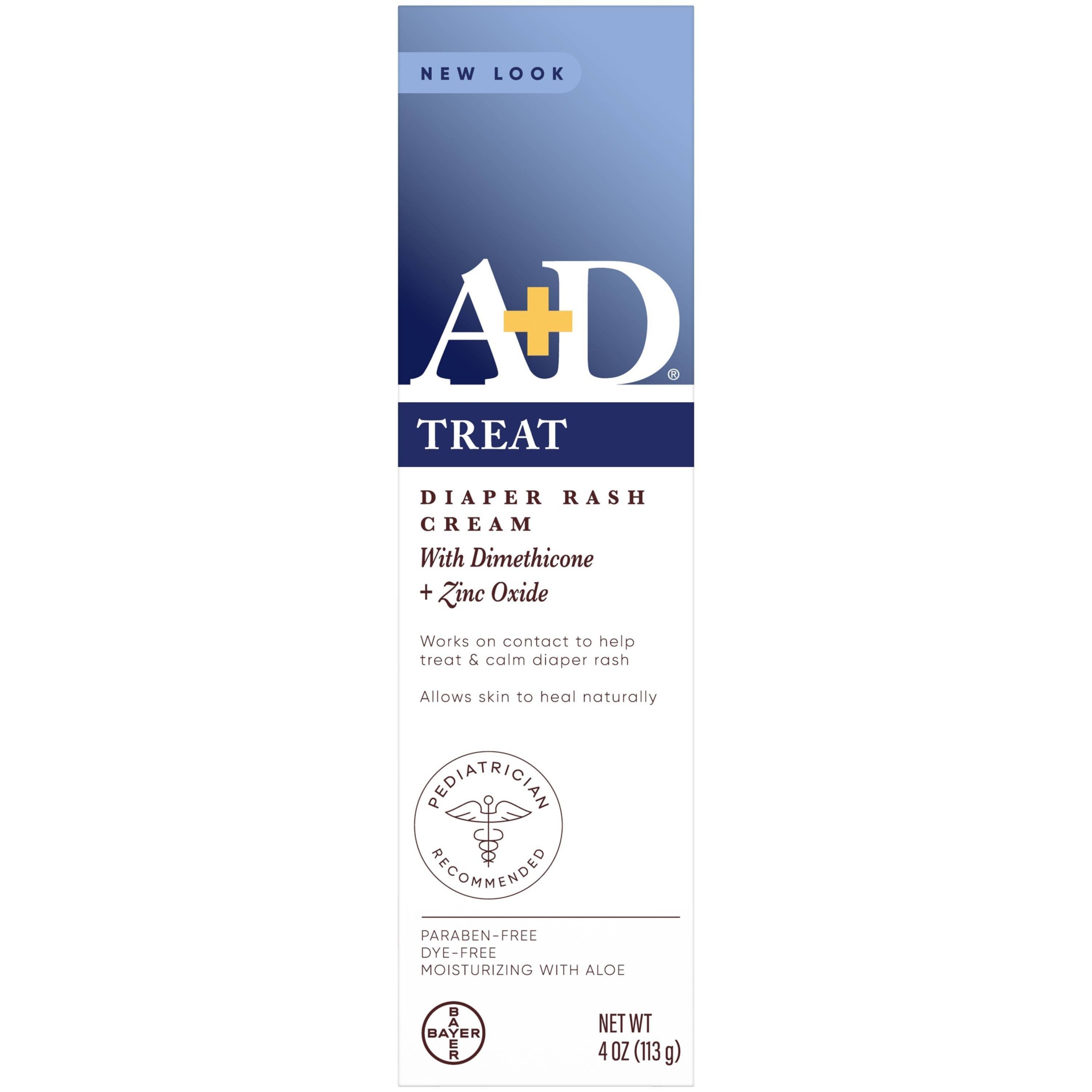 slide 1 of 5, A+D Zinc Oxide Diaper Rash Cream, 4 oz
