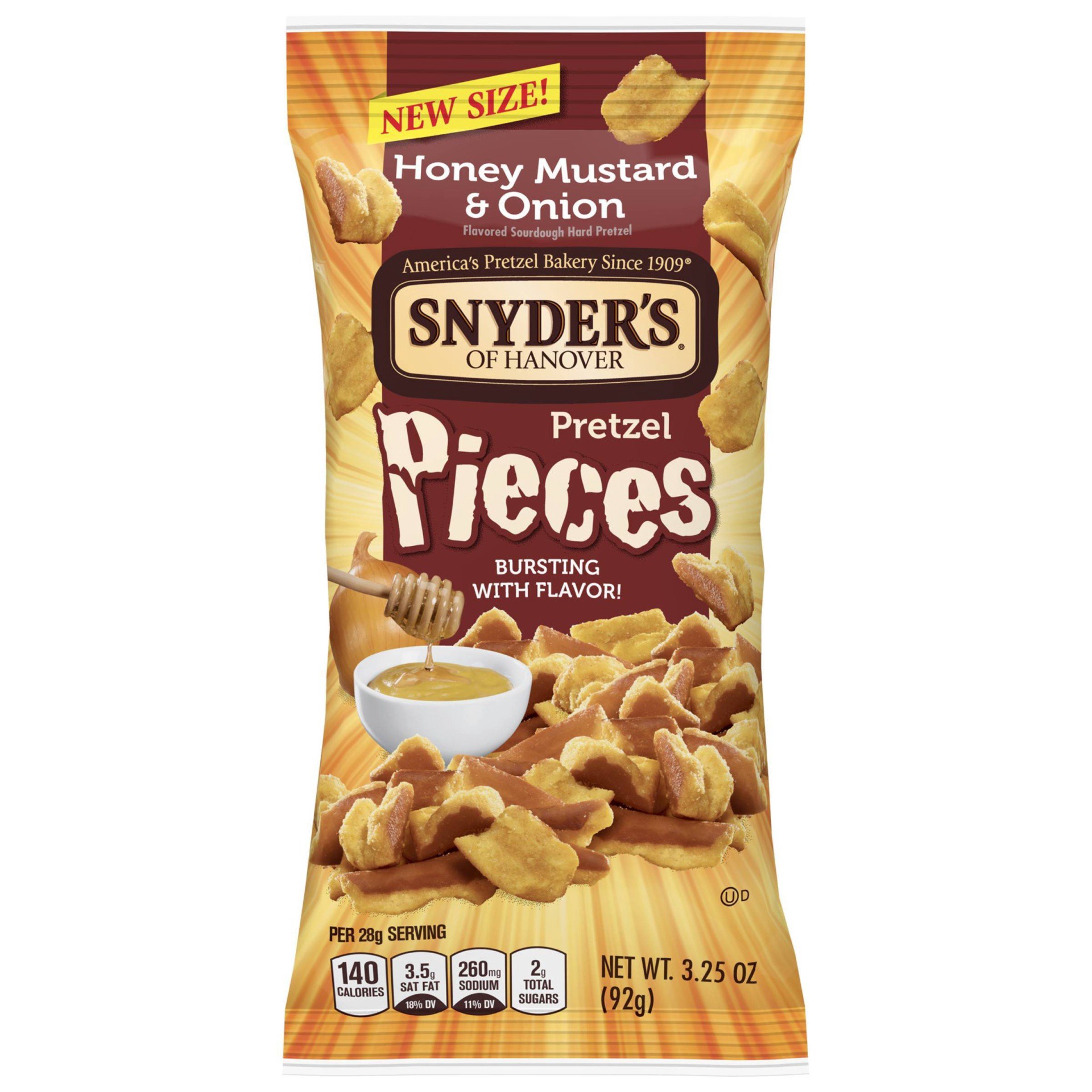 slide 1 of 5, Snyder's of Hanover Honey Mustard & Onion Pretzel Pieces, 3.25 oz