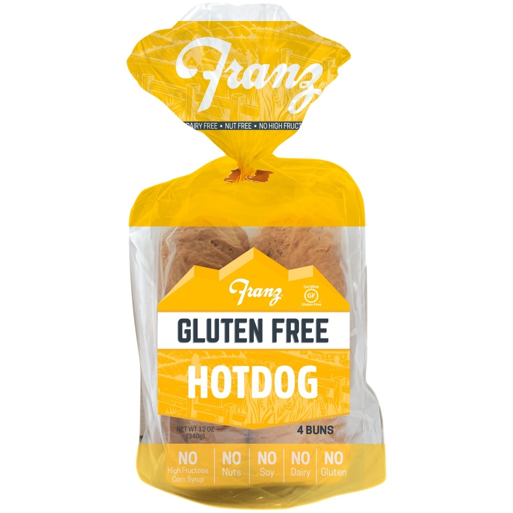 slide 1 of 1, Franz Gluten Free Hot Dog Buns, 12 oz