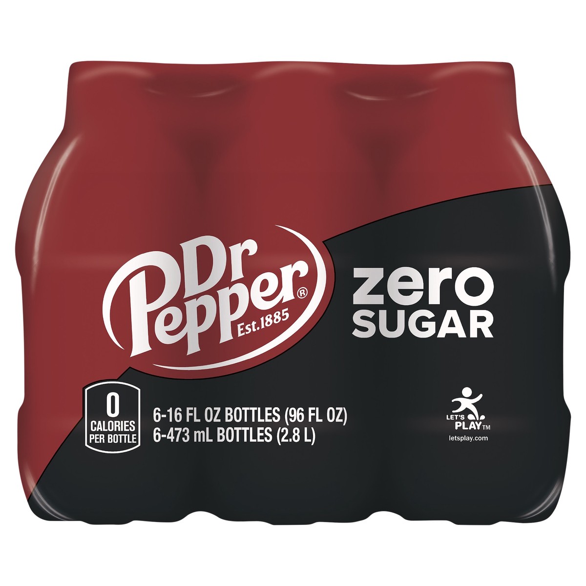 slide 6 of 12, Dr Pepper Zero Sugar Soda, 16 fl oz bottles, 6 pack, 6 ct
