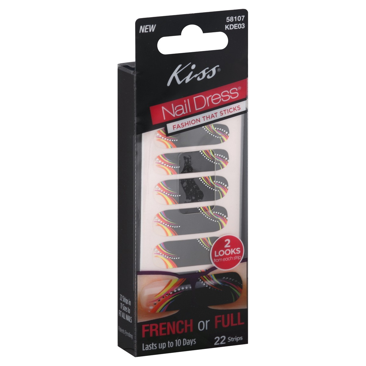 slide 4 of 5, Kiss Nail Strips 22 ea, 22 ct