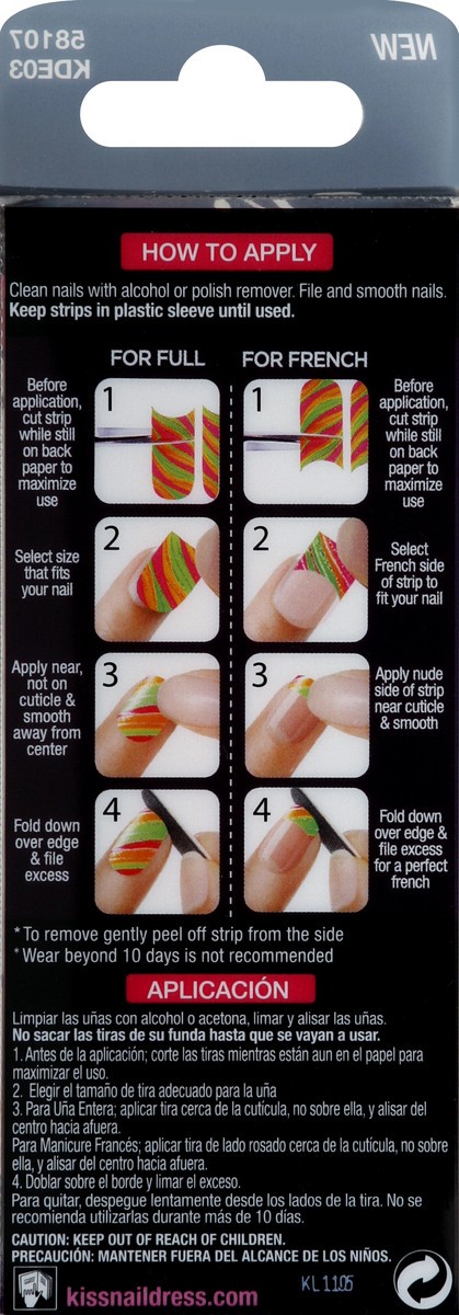 slide 5 of 5, Kiss Nail Strips 22 ea, 22 ct