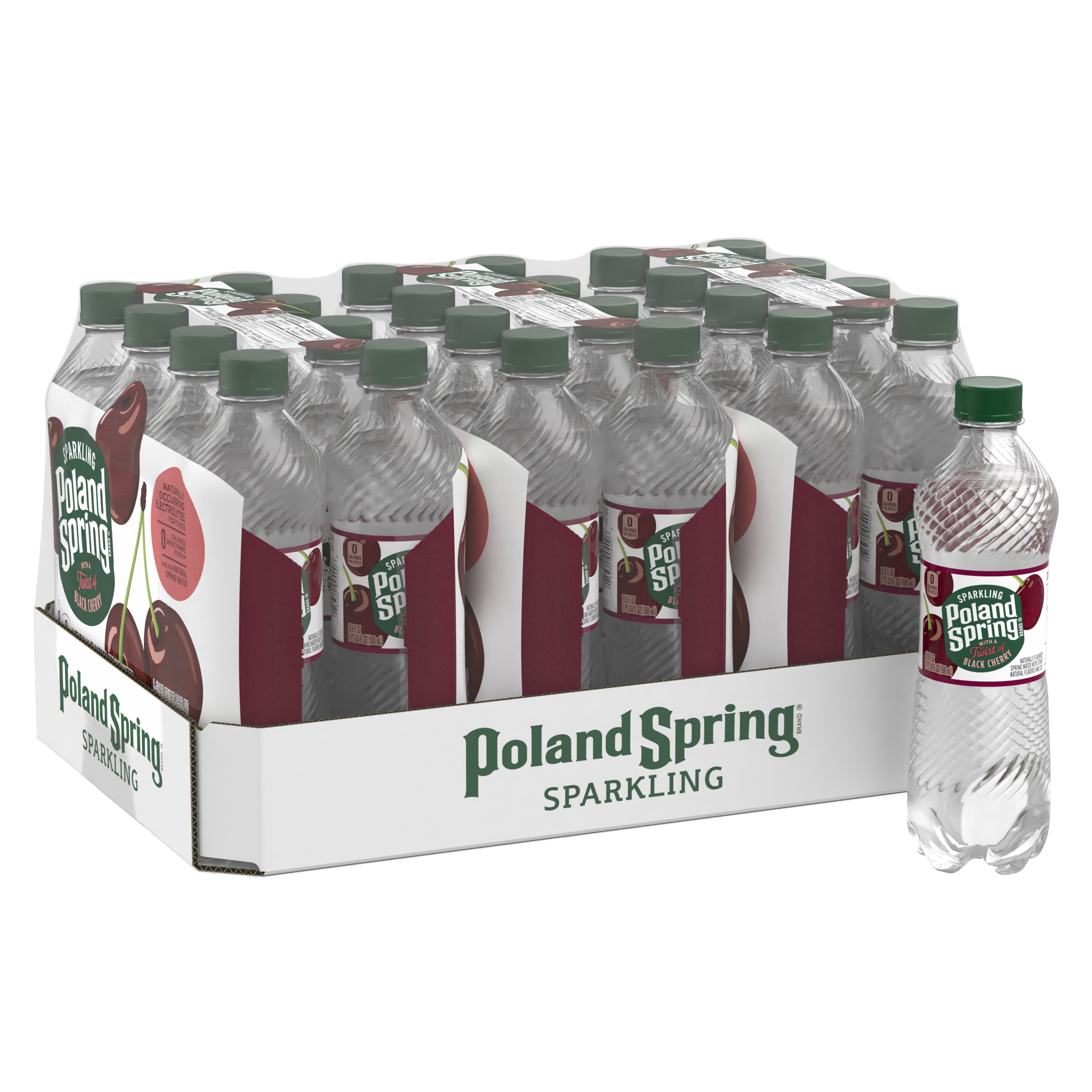 slide 3 of 5, Poland Spring Sparkling Water, Black Cherry, 16.9 oz. Bottles (24 Count), 16.9 fl oz