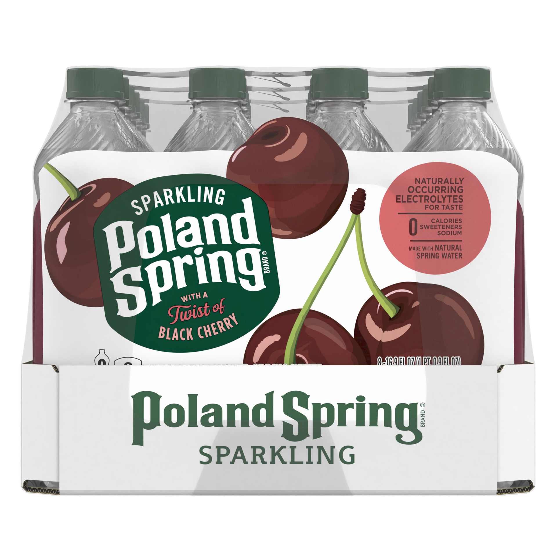 slide 4 of 5, Poland Spring Sparkling Water, Black Cherry, 16.9 oz. Bottles (24 Count), 16.9 fl oz