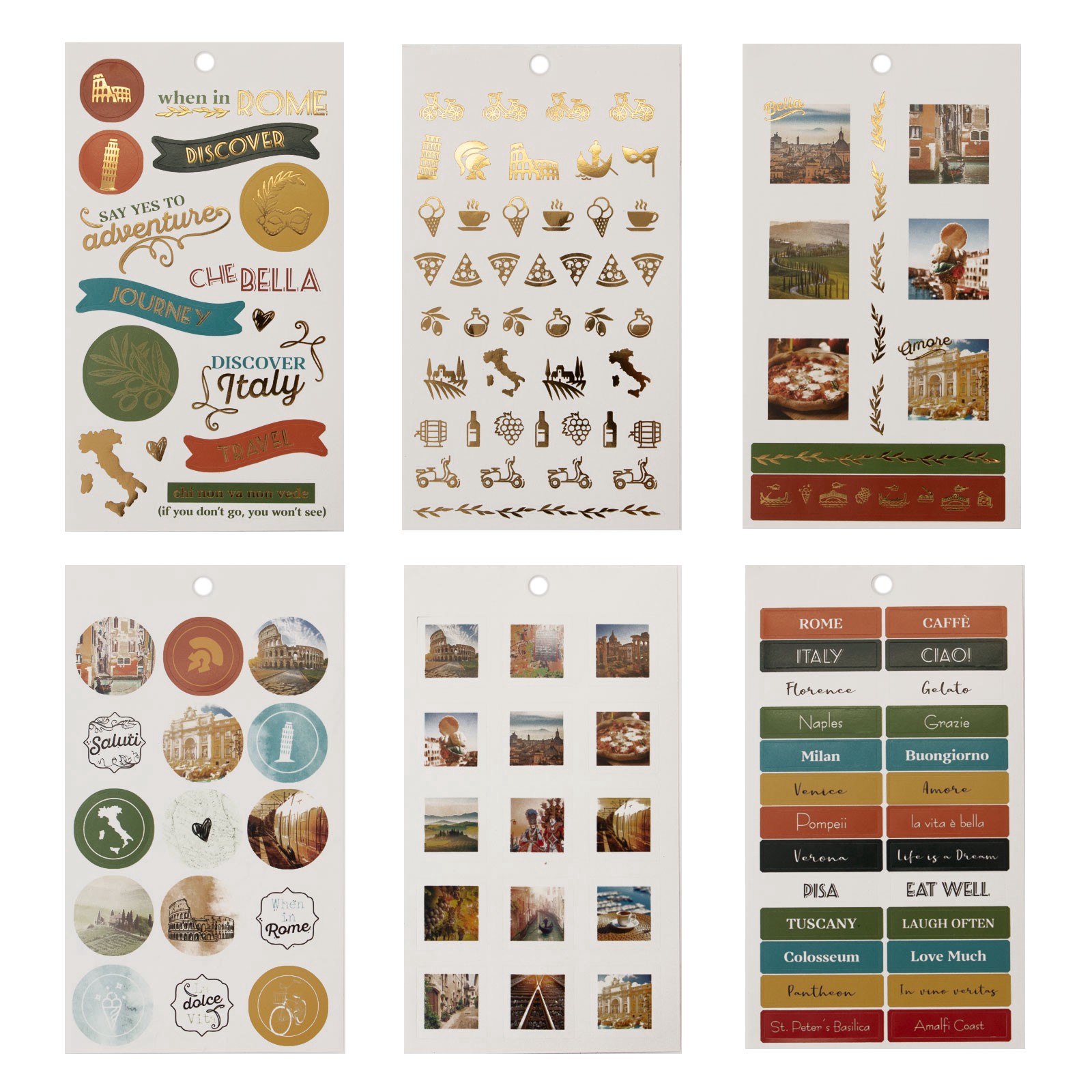 slide 7 of 7, Italy Sticker Book By Recollections, 4 in x 7 in