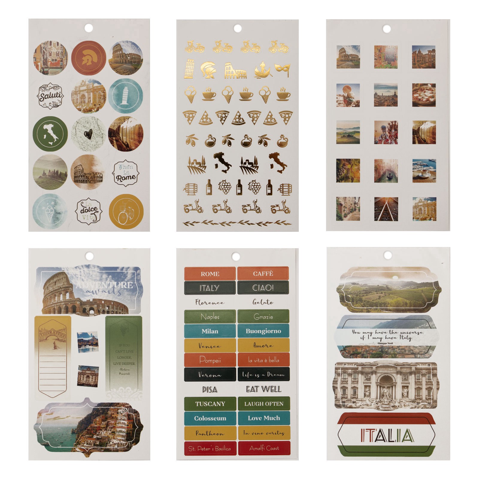 slide 3 of 7, Italy Sticker Book By Recollections, 4 in x 7 in