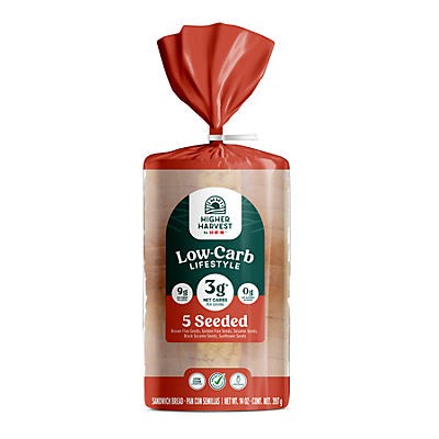 slide 1 of 1, Higher Harvest by H-E-B Low Carb Lifestyle 5 Seeded Bread, 14 oz
