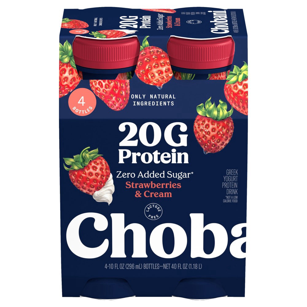 slide 1 of 2, Chobani Protein Yogurt Drink Str, 4 ct