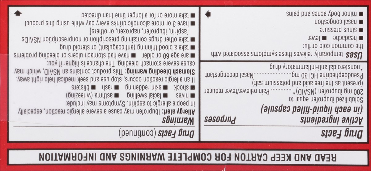 slide 5 of 10, Advil Liqui-Gels Non-Drowsy Cold & Sinus 32 ea, 32 ct