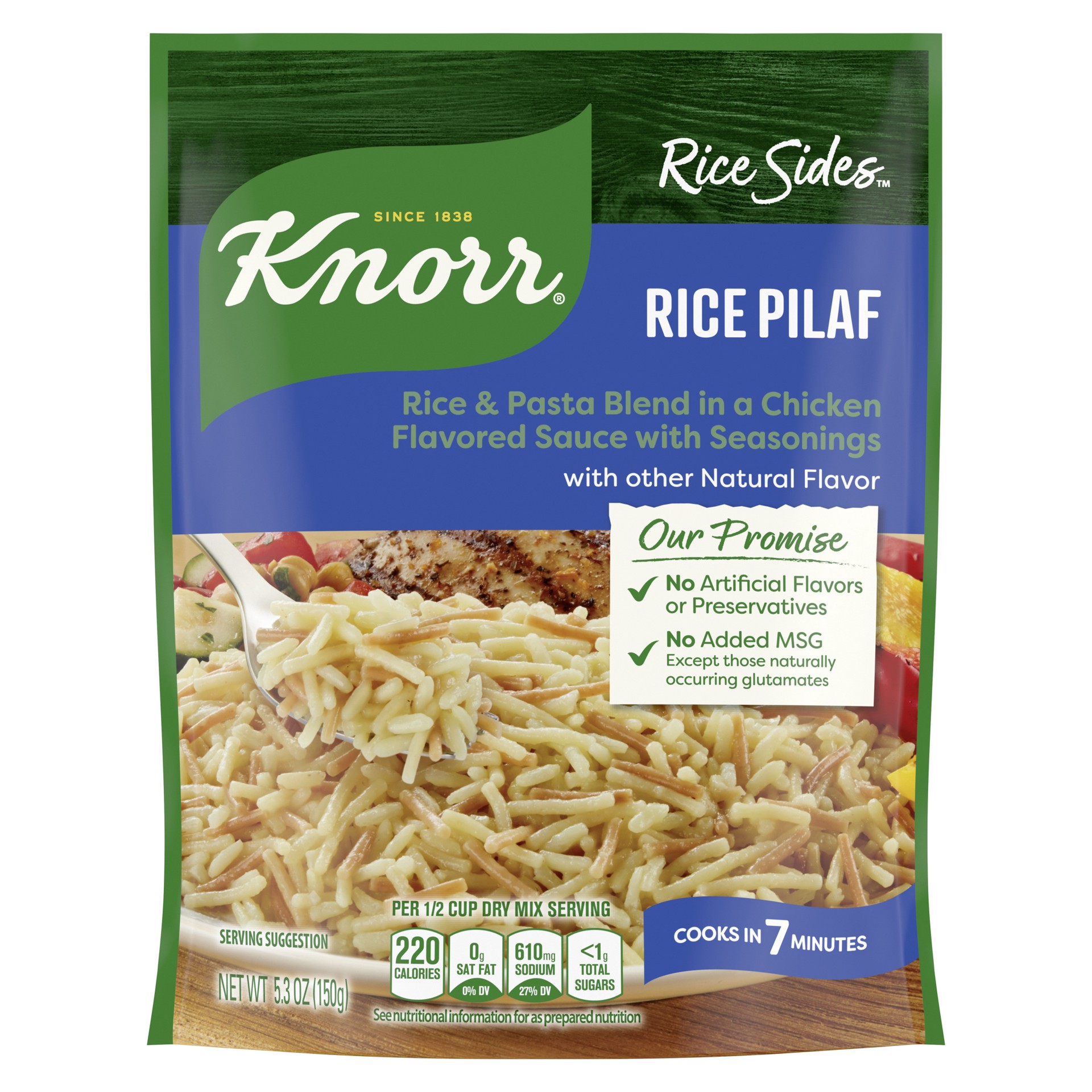 slide 1 of 4, Knorr Rice Sides Rice Pilaf with Rice and Pasta Blend, 5.3 oz, 5.3 oz