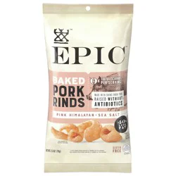 EPIC Pink Himalayan & Sea Salt Baked Pork Rinds, Keto Friendly, 2.5 oz